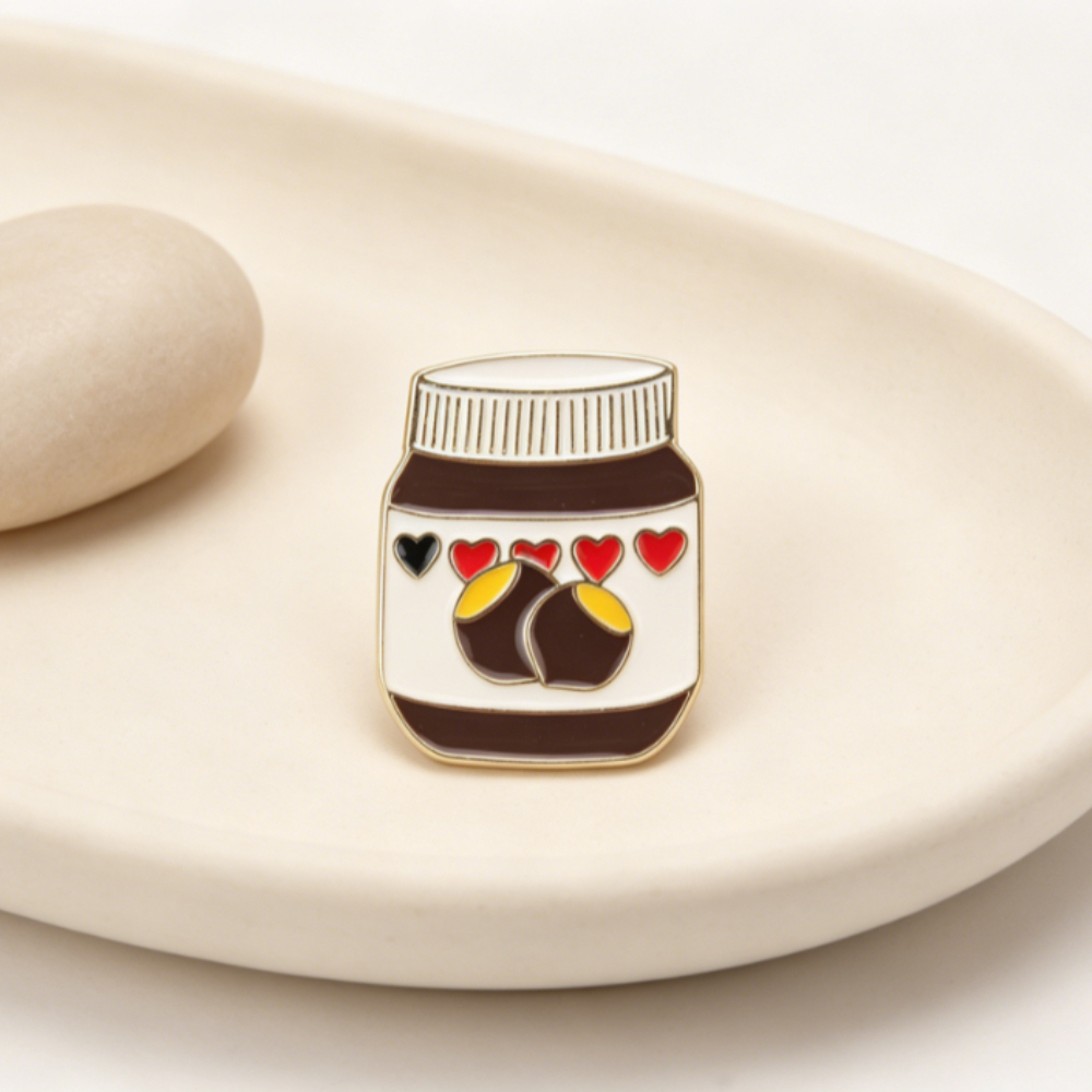 TEMU smaltata a forma di cuore con barattolo di cioccolato Kawaii, da per cibo , accessorio delicato, regalo di gioielli per adolescenti e ragazze,