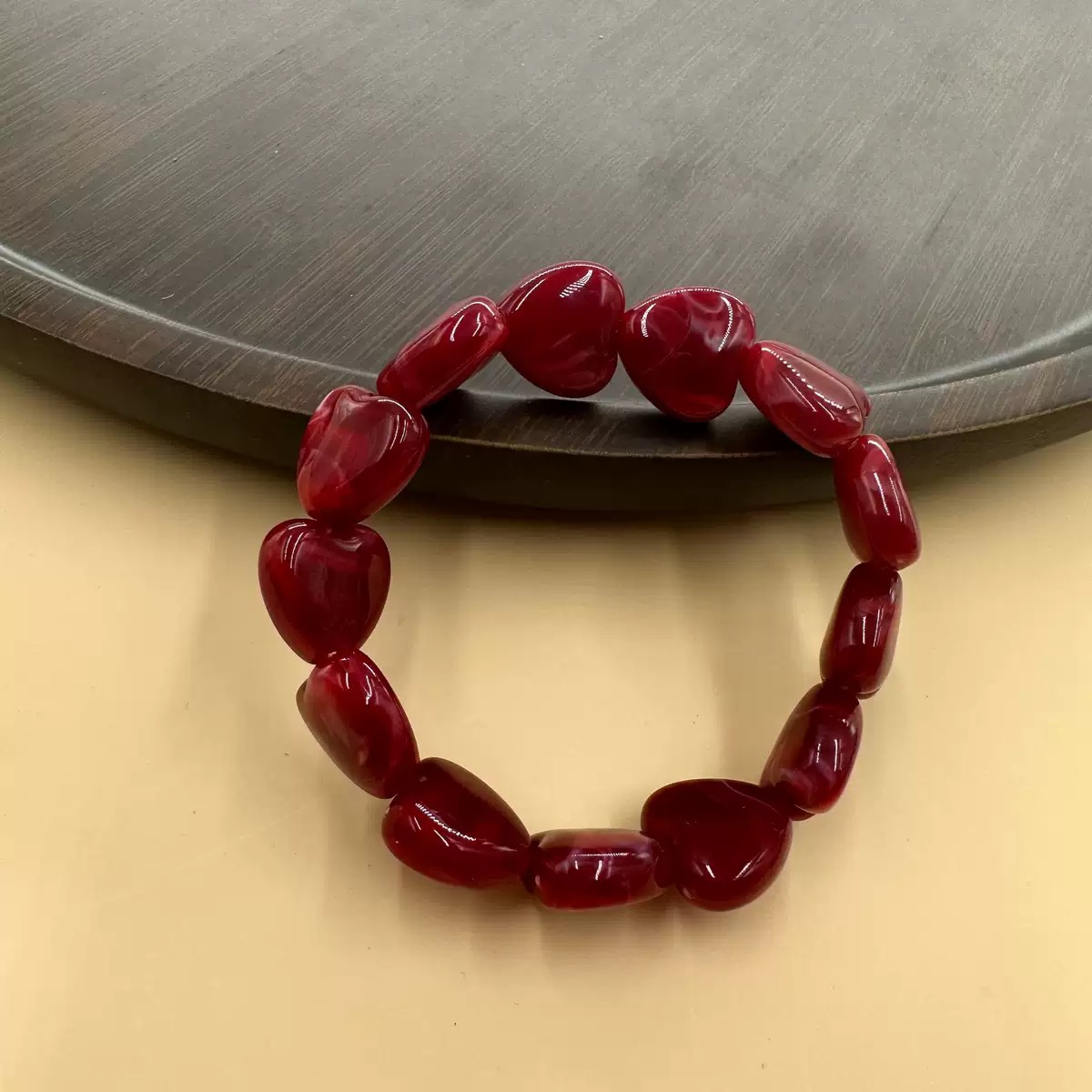 TEMU 1 bracelet élastique pour femmes de cœur, nouveau modèle tendance, pour meilleures amies, amis, famille, couples, vêtement , bracelet de couple,