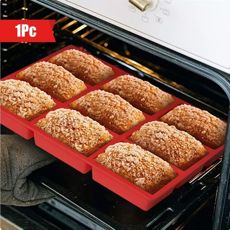 Image of Appker 1pc Nine-grid Bread Baking Mold, Food-grade Silicone Material, Heat-resistant And Easy To Clean, 9 Loaves Of Bread , Suitable For Making Bread And Cakes