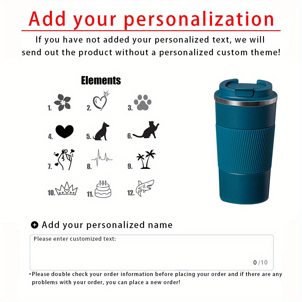 TEMU Personalized Stainless Steel Coffee Cups, Custom Engraved Insulated Drink Cups, Reusable Coffee Cups, Engraved Cups, Travel Cups, Bridesmaid