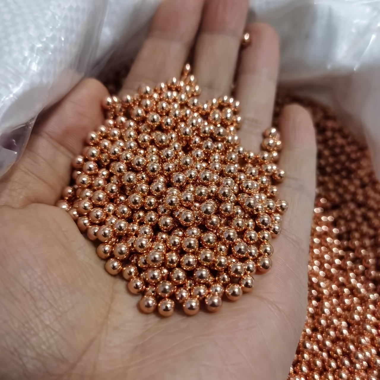 

500pcs Copper-plated Steel Balls, 4.5mm Bearings, Industrial Machinery & - Iron Material, Compatible