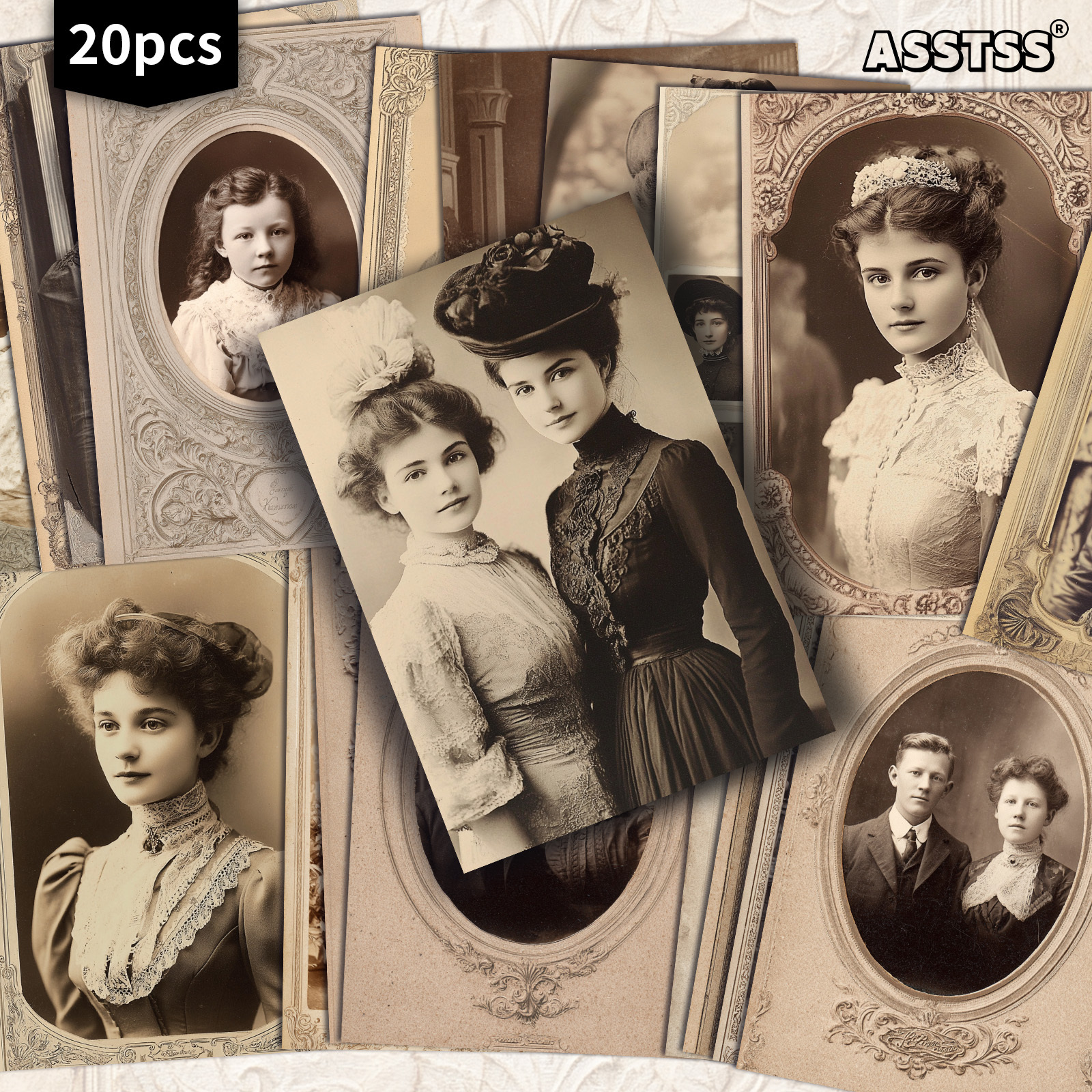 TEMU Set Of 20 Assorted Retro Women's Photo Postcards - Measuring 4x6 Inches, Featuring Classic Pinup Illustrations, Collectible Decorative Cards Are