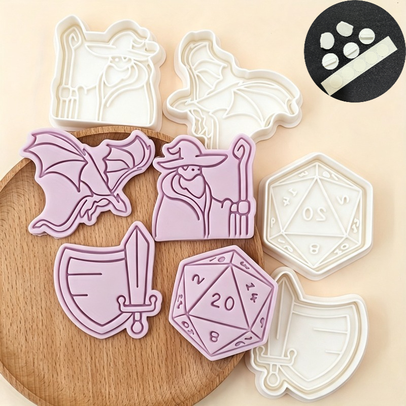 TEMU 4pcs Cookie Molds For Cake Decorating With Cartoon Shapes, Baking Tools, Kitchen Supplies, Suitable For All Holidays, Easy For Beginners To Use