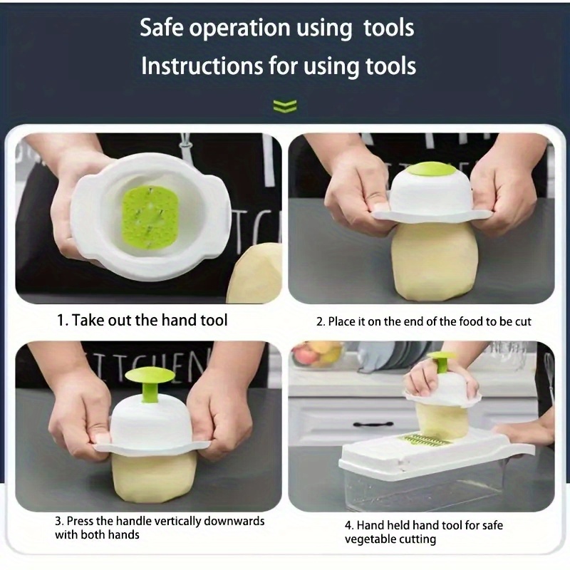 1pc   16 in 1 multifunctional vegetable chopper professional onion dicer with food processor attachment kitchen cutter with container food contact safe details 4