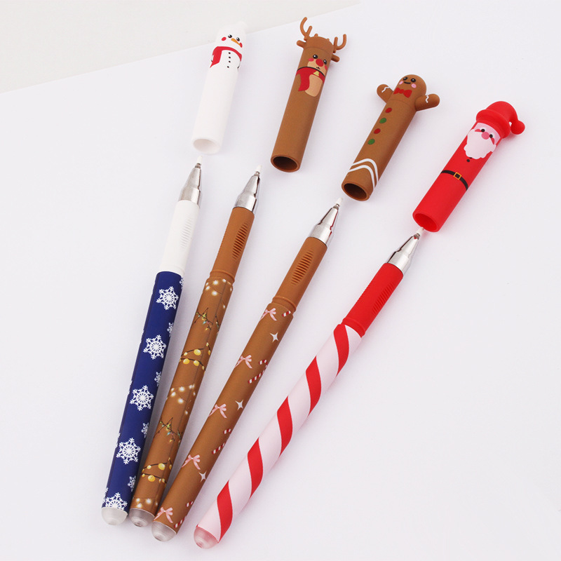 4 Pack Christmas Erasable Ballpoint Pens, Quick Writing Pens, Retractable Erasable Gel Pens For School Office Exam Note Taking, Christmas Gift For Adults