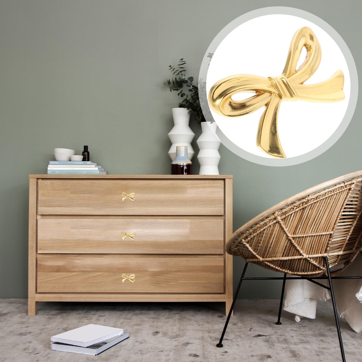 polished alloy golden bowknot cabinet knobs drawer - Temu Qatar