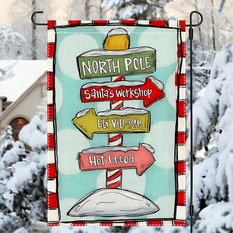 

's Double- - 12x18 Polyester Burlap, - Christmas Holiday Decoration, , No Flagpole Needed