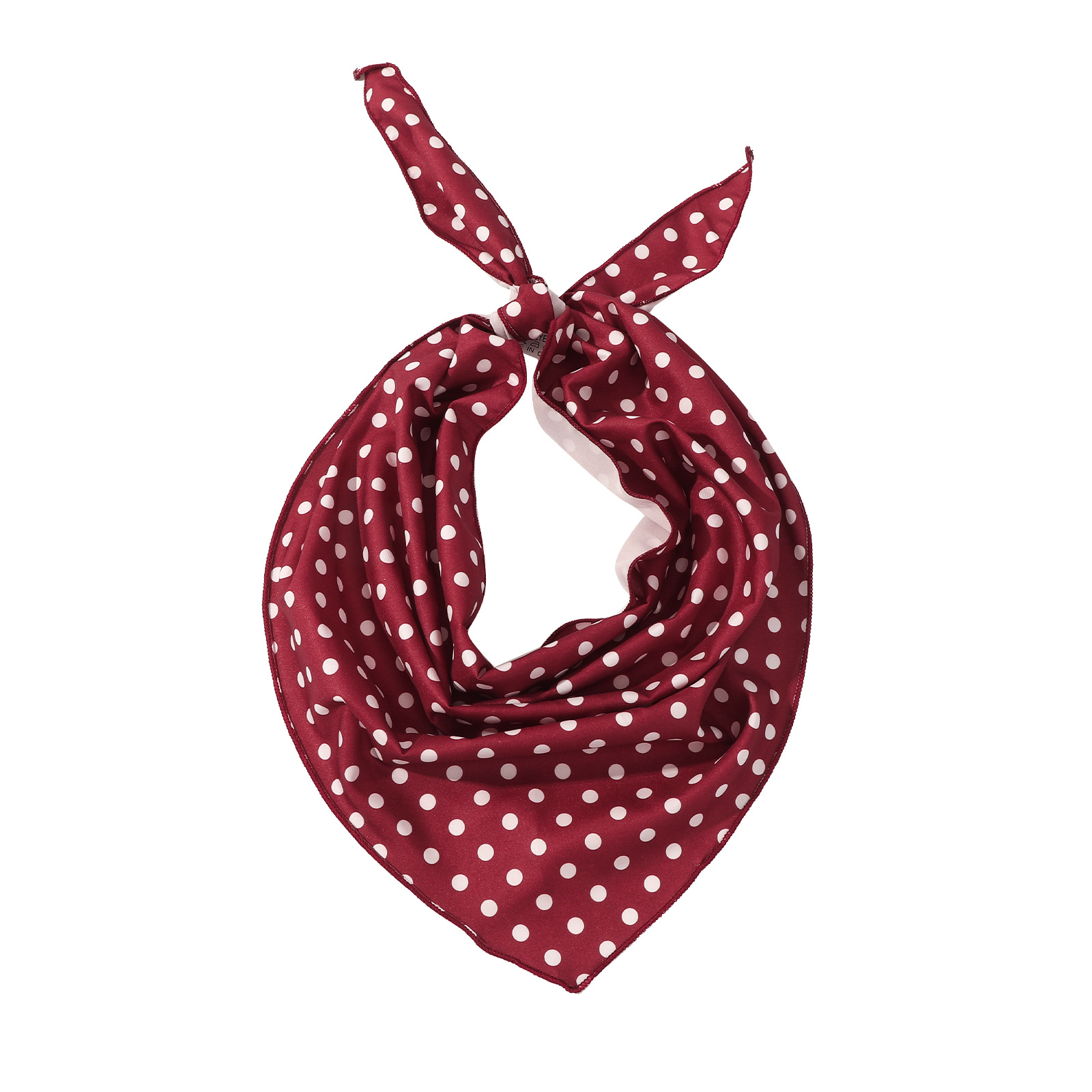E-shop Vintage rotes gepunktetes Bandana-Dreieck-Haartuch für Damen, Haar-Accessoires, Boho-Dreieck-Kopftuch, Retro französisches Haar-Wickel-Stirnband