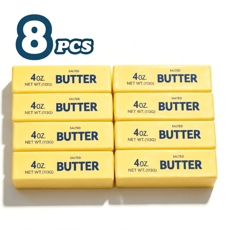 Image of 8pcs Simulated Butter Stick Kneading Set, Slow Rebound Pu Foam Extrusion Toy Set, Soft And Stress- Fingertip Toys, Suitable For Desktop Decoration, Gifts, And Party Giveaways