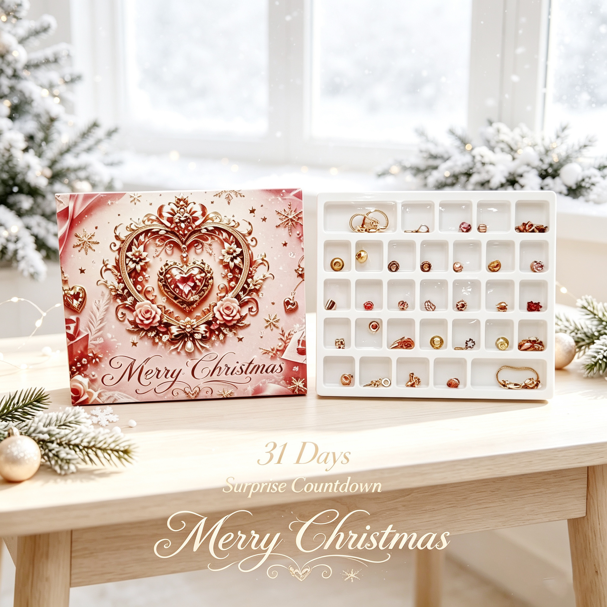 2026 Christmas Advent Calendar, Elegant Decoration