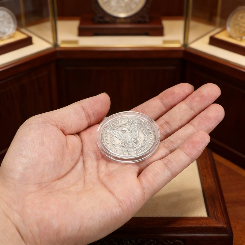61pcs 40Mm Acrylic Coin Capsules: Suitable for  , 1Oz  ,    ,    , And Somali    . Coin Collection Boxes, Currency Storage Products