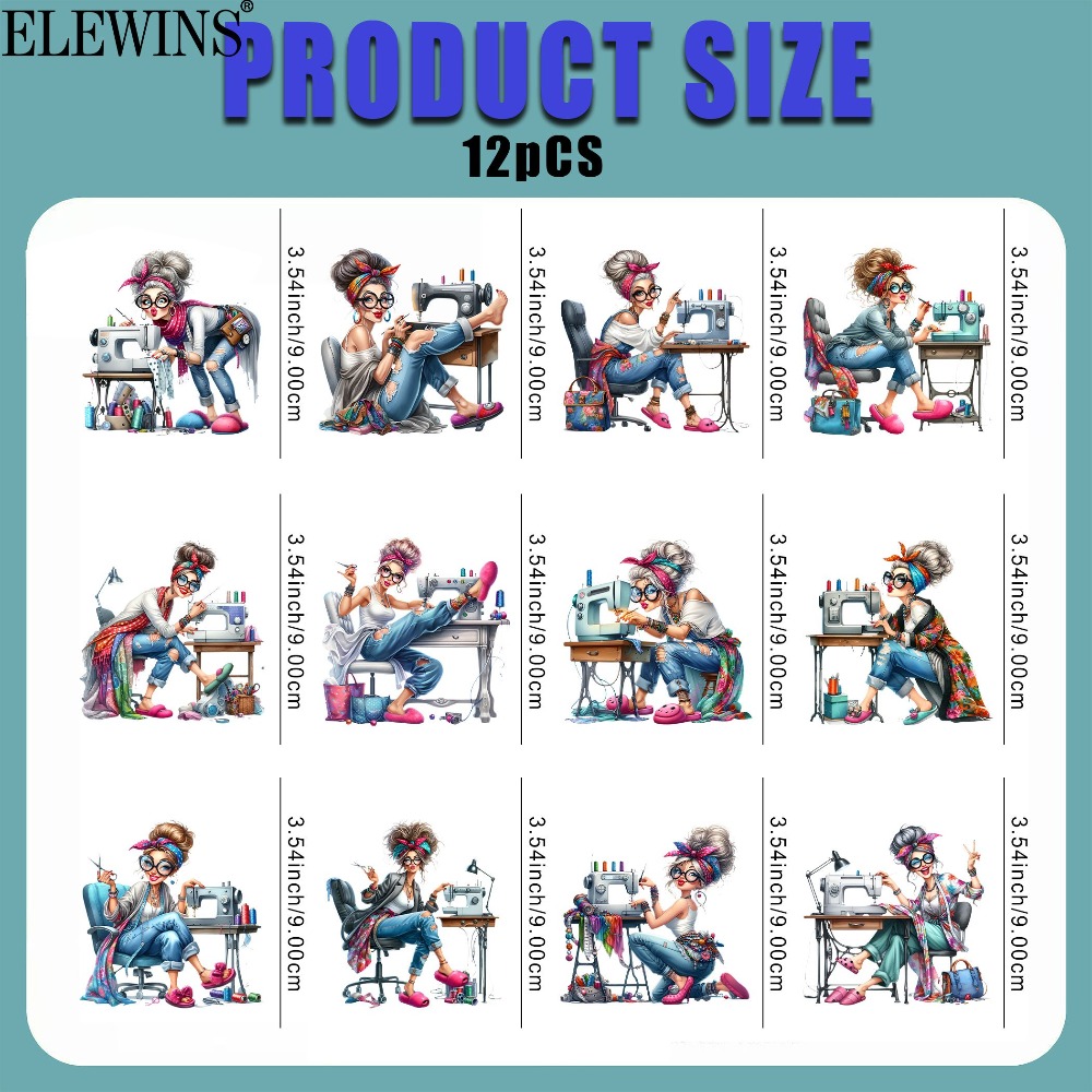 TEMU 12 hojas de pegatinas divertidas de para planchar, parches de transferencia de , calcomanías para personalizar camisetas, jeans, mochilas, ropa