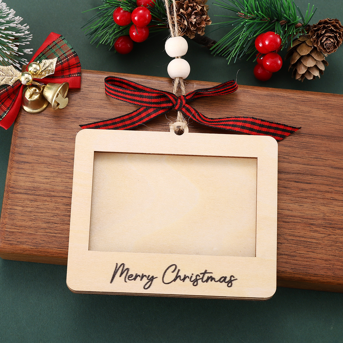 Cornice portafoto in legno per ornamento regalo di Natale commemorativo - Decorazione natalizia in amorevole ricordo di - Ricordo di Natale per