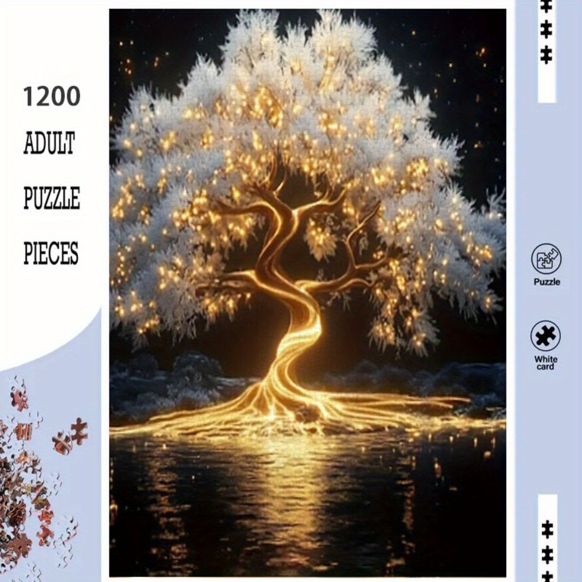 TEMU Extra Large 1200pcs Jigsaw Puzzle - Extra Large Final Assembly (60x80cm/23.6x31.5in) - Challenging Adult Puzzle With Glowing Effect - Scene With