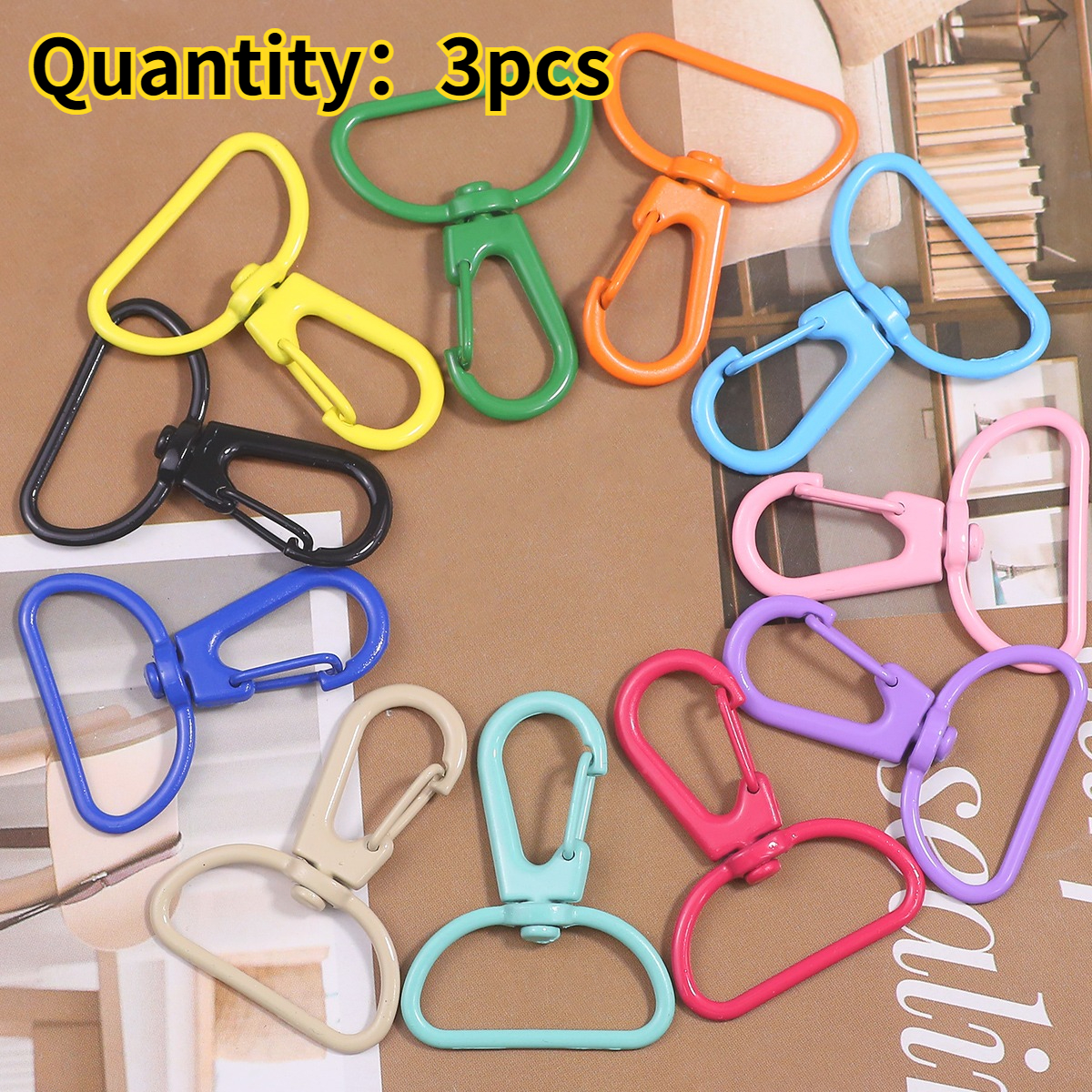 TEMU 39mm Random Mixed Color D-rings, Lobster Clasps, Jewelry Clasps And Key Rings, Used As Making Additions For Handmade Keychains, Mobile Phone