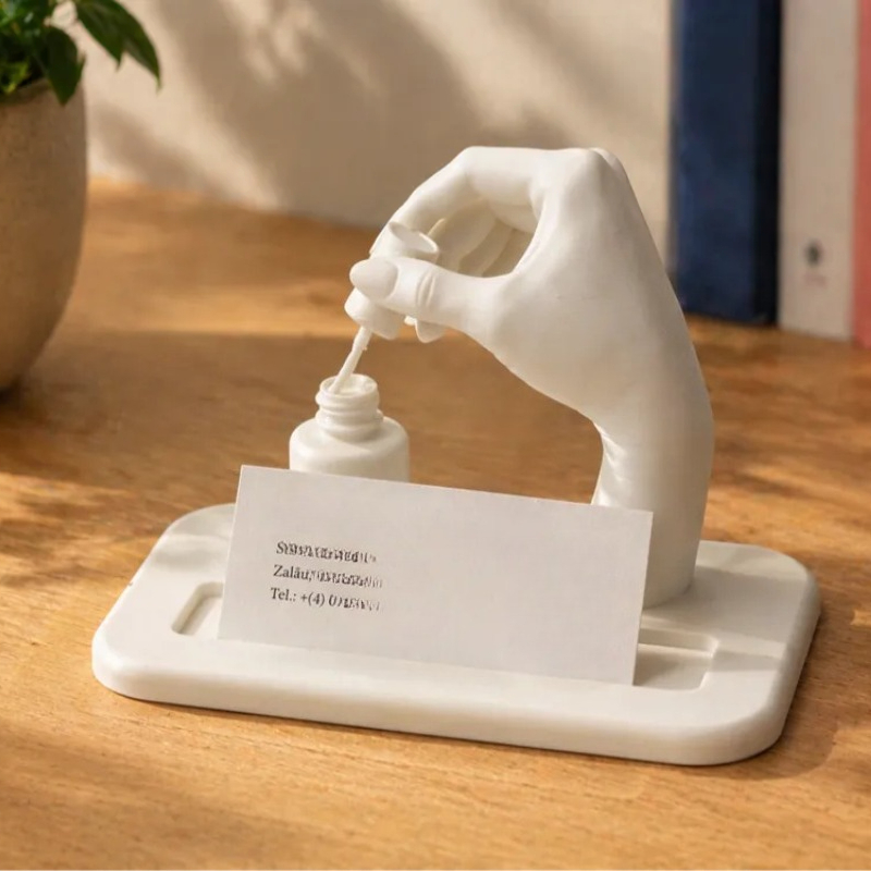 TEMU Porte-cartes de visite et présentoir 3D pour artiste ongulaire - Organisateur de salon de manucure sur le thème des ongles, convient aux