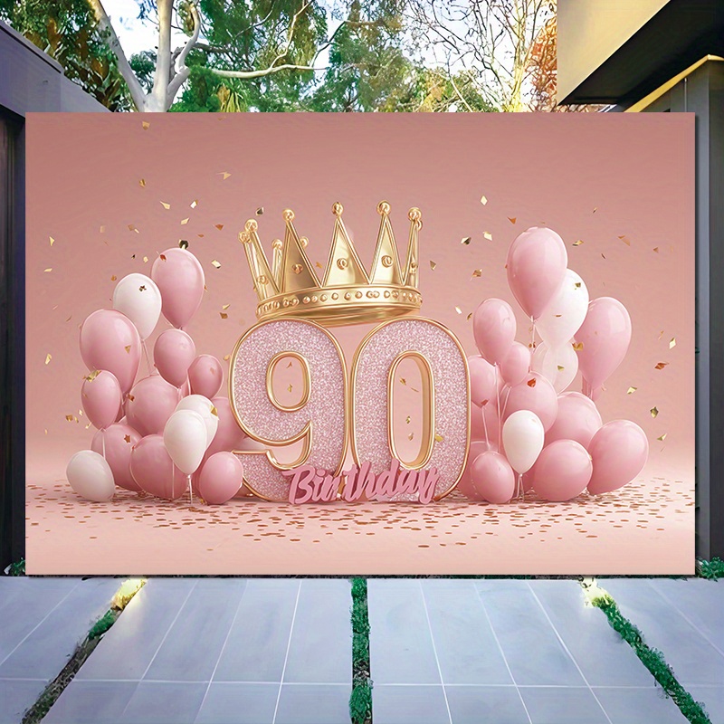 80. Geburtstag Banner Dekoration Schwarz Gold – 2 Banner, Je 70x12 Zoll, Aus Polyester