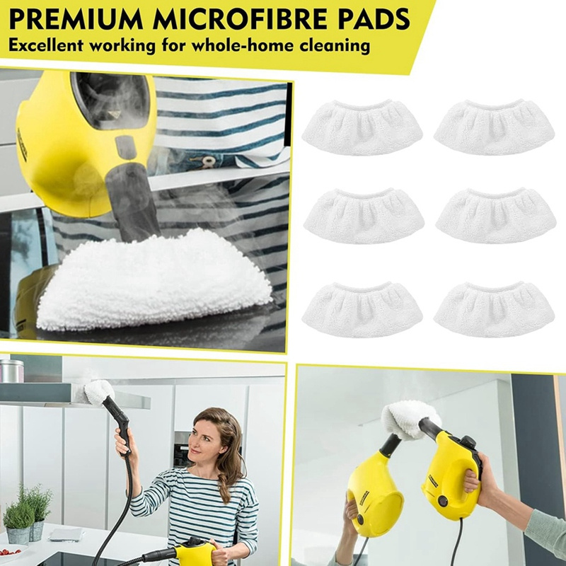 multipack microfiber cloth attachments for karcher steam cleaner   sc1 sc2 sc3 sc4 sc5 compatible reusable steam mop pads cloth material floor attachment for cleaning details 0