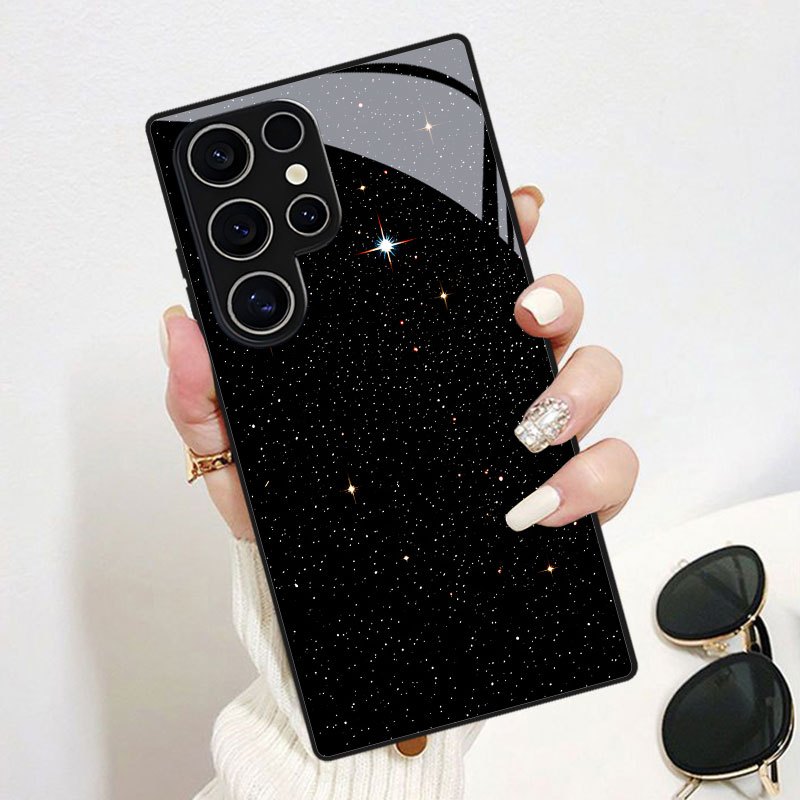 TEMU Phone Case: Starry Sky Solid Color Night Sky Phone Case, Compatible With Galaxy