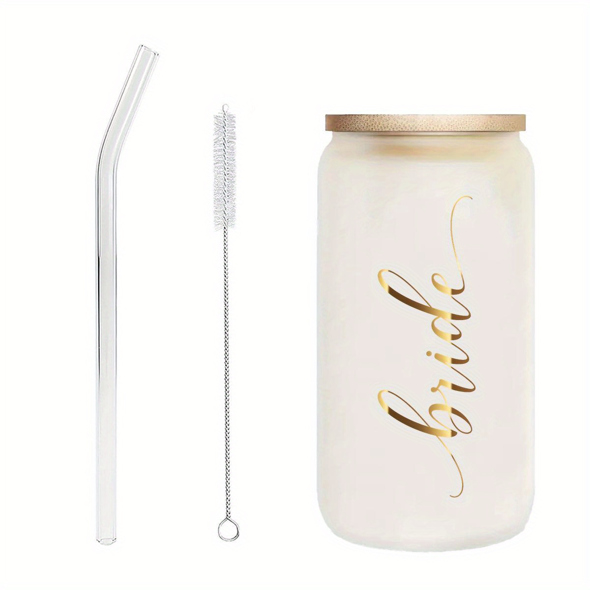 TEMU 1 Set Party Cups Bride To Be - Glassware Set, Wedding Bridesmaid Proposal Gifts, Bridal Shower, Bachelorette Party Supplies & , With Glasses,