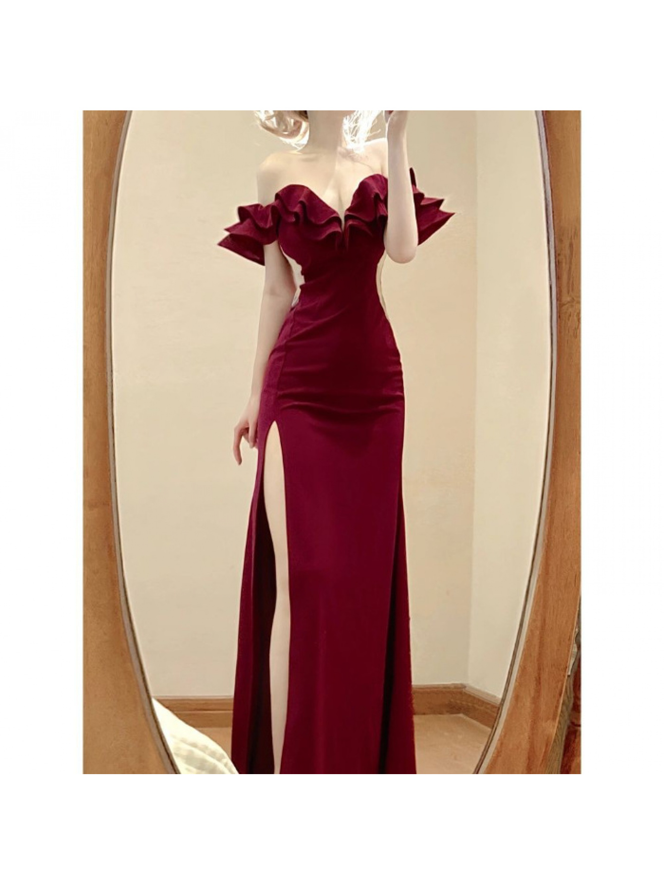 dark red maxi dress formal Sky Stretchy Mesh Backless Maxi Dress Dark Red | Wedding Guest Dress | Backless