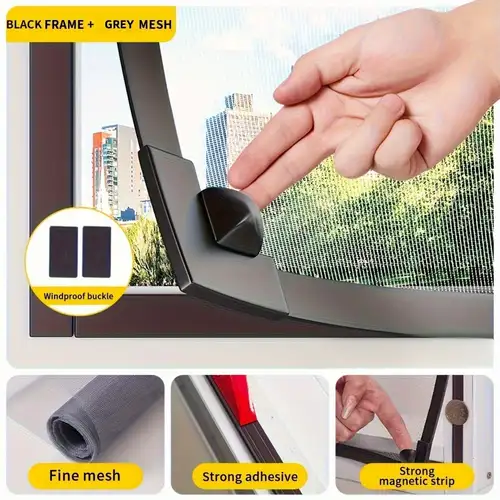 1/2 Roll Self-Adhesive Window Screen Repair Tape, Waterproof Mosquito Net Repair Patch, Suitable For Dorm Door/Curtain, Strong Adhesive Repair Tape For Damaged Screens, Length 2m/78.74in | SHEIN A 1/2 Roll Self-Adhesive Window Screen Repair Tape, Waterproof Mosquito Net Repair Patch, Suitable For Dorm Door/Curtain, Strong Adhesive Repair Tape For Damaged Screens, Length 2m/78.74in | SHEIN A