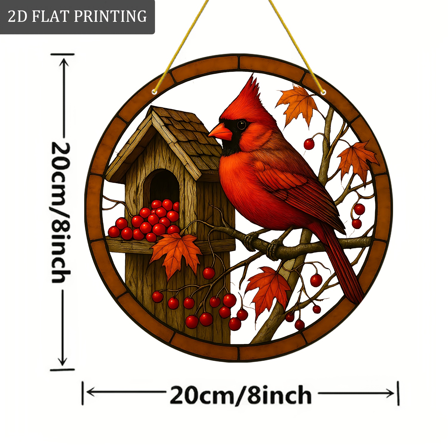 TEMU Attrape-soleil 2D plat, Attrape-soleil coloré en acrylique, Imprimé HD transparent 2D plat, 1 pièce Panneau en verre coloré Attrape-soleil -