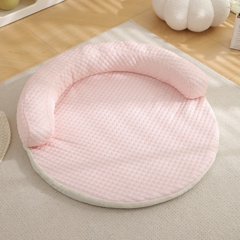 TEMU 【新商品】ピンク＆ブルー 夏用 ペット用 クールマット 取り外し可能 洗濯可能 犬 ベッドマット 猫 ベッド 犬用グマット オール対応 クールマットレス ギフト