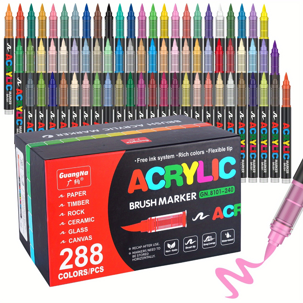Image of Guangna 288 Colors Calligraphy Pens, Control, For Professional Art Drawing Purposes, Art Enthusiasts And Designers Must Have, To Artistic And