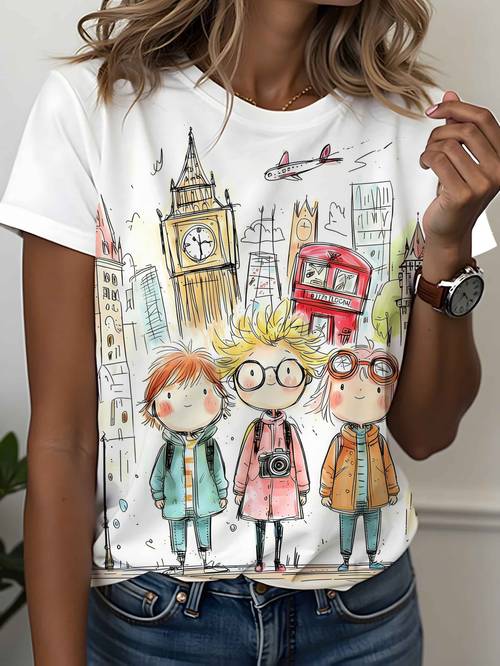item picture printed design not textured printed womens short sleeve t shirt womens summer clothing for back to season concerts music festivals