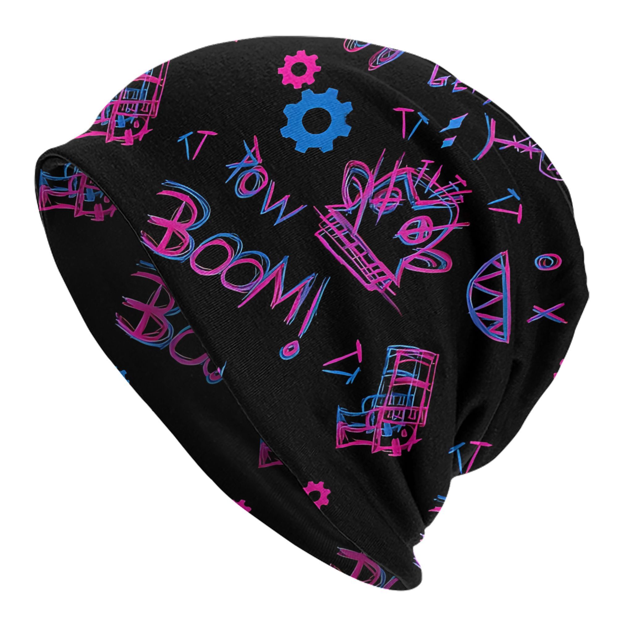 

Vintage Style Get Jinxed Pillow Bonnet, Unisex Thin Skull Cap, Novelty Fabric Knit Hat With Stretch, 95% Polyester 5% Elastane, Hand Washable - Fashionable Headwear For Men And Women