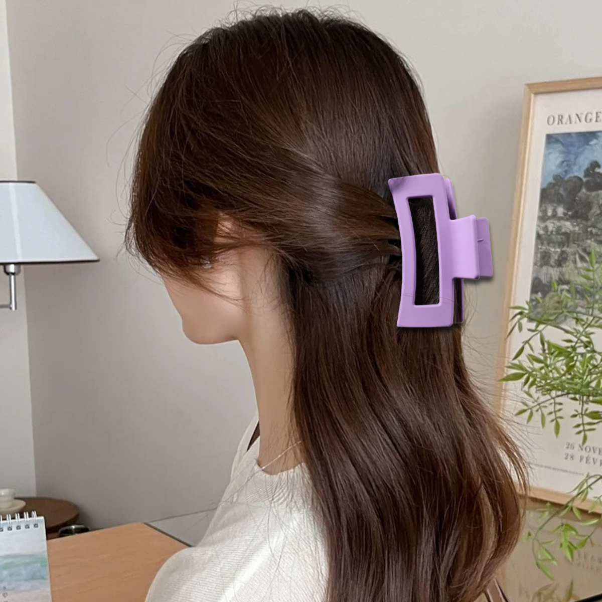 15pcs Solid Color Non-Slip Hair Claw Clips for Stylish Hair Styling