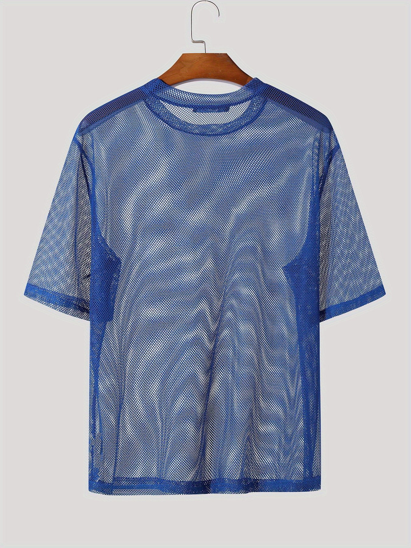men casual mesh sheer number short sleeve crew neck - Temu