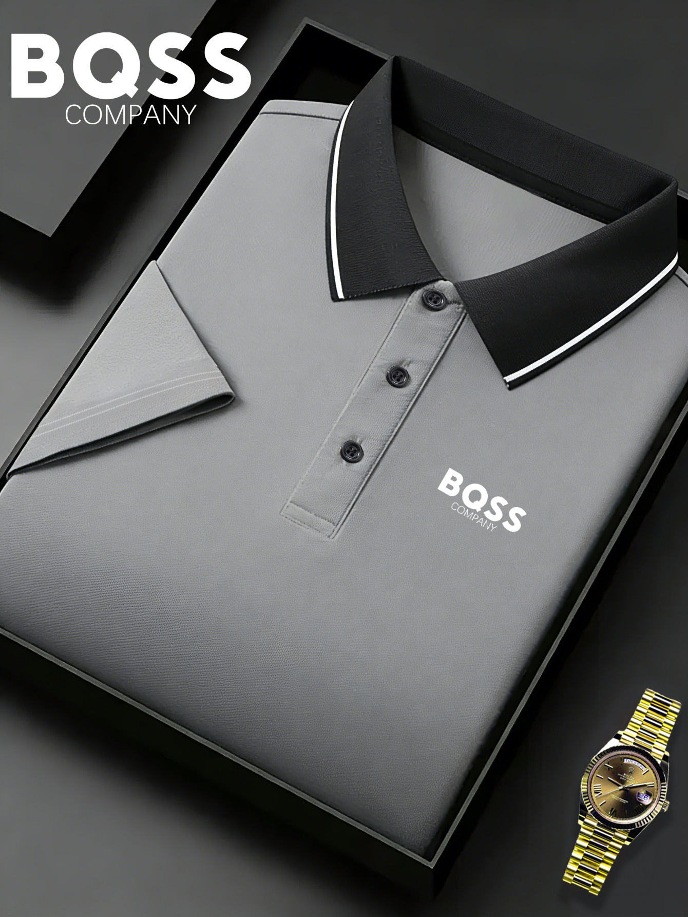 Miesten nopeasti kuivuva poolopaita S8-tyyli, trendikkäällä 4518 BQSS -printillä, hengittävä ja mukava treeneihin, kevyt ja kestävä vapaa-ajan muotitoppi