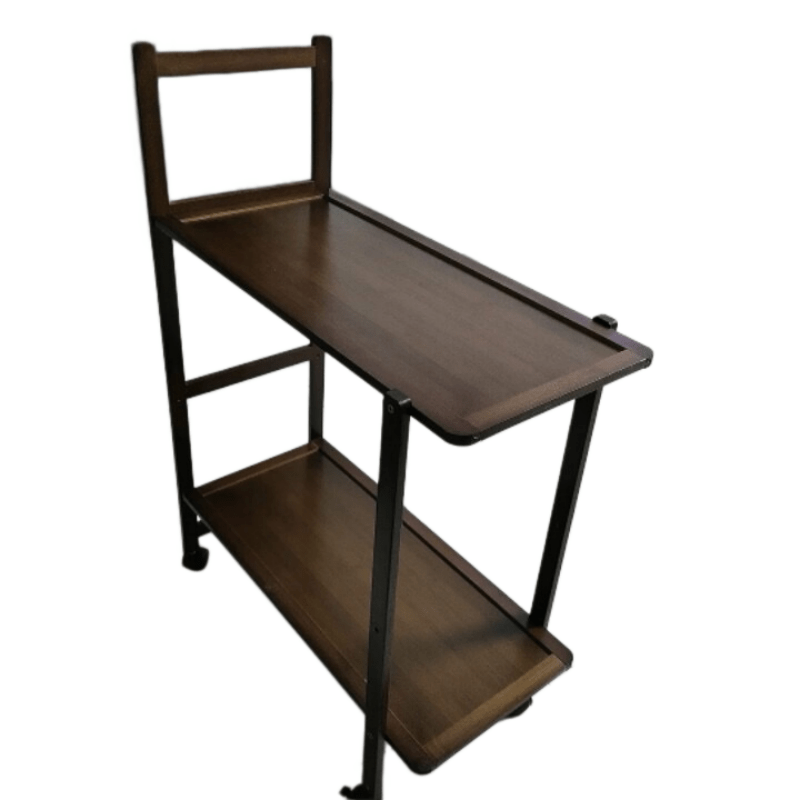 TEMU Retro Style Movable Tea Cart, Living Room Side Storage Cabinet, Modern Bedside Table, Small Side Table, Coffee Table