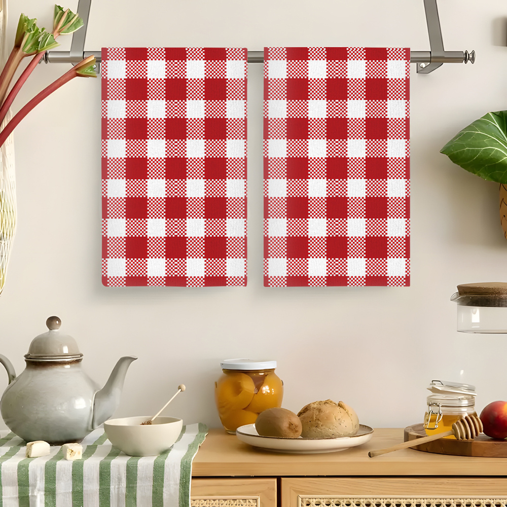 

2- - Red And Towels, 15.7x23.6 , Polyester Dish Towels, , , For And Decor