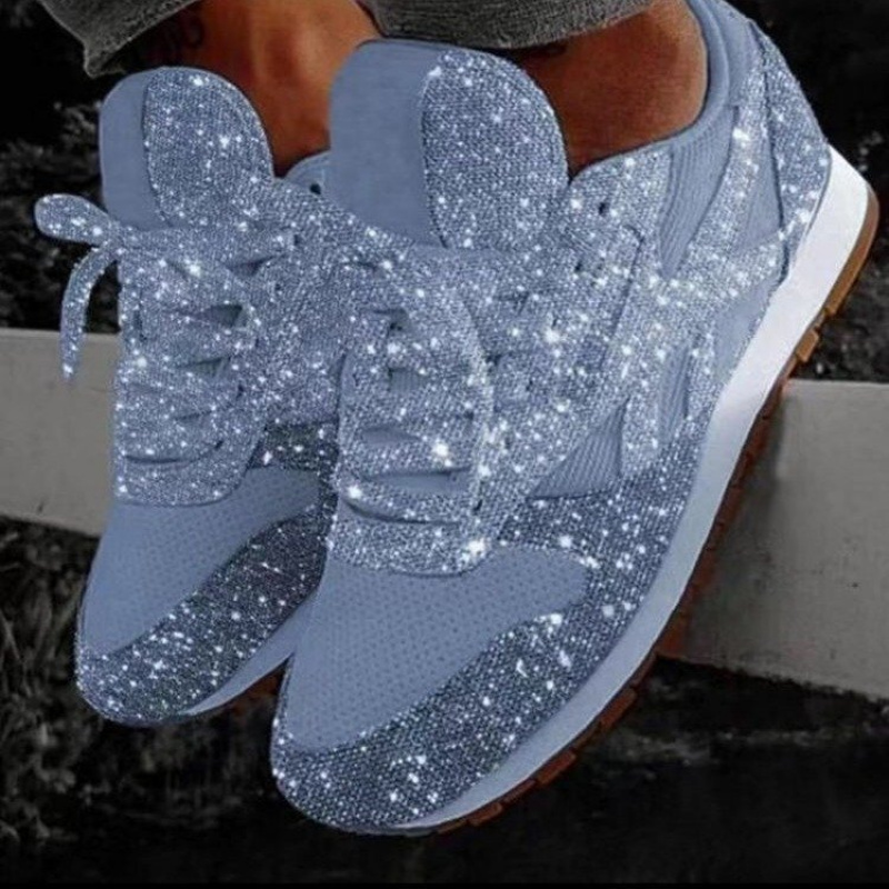s plus size sparkling     sneakers glittering sequin platform heel breathable pu rubber low top sneakers with arch support cushioned insole   casual formal shoes for     black winter autumn   round toe lace up closure durable pu rubber construction comfortable for casual attire light sports for teenager Product details 1