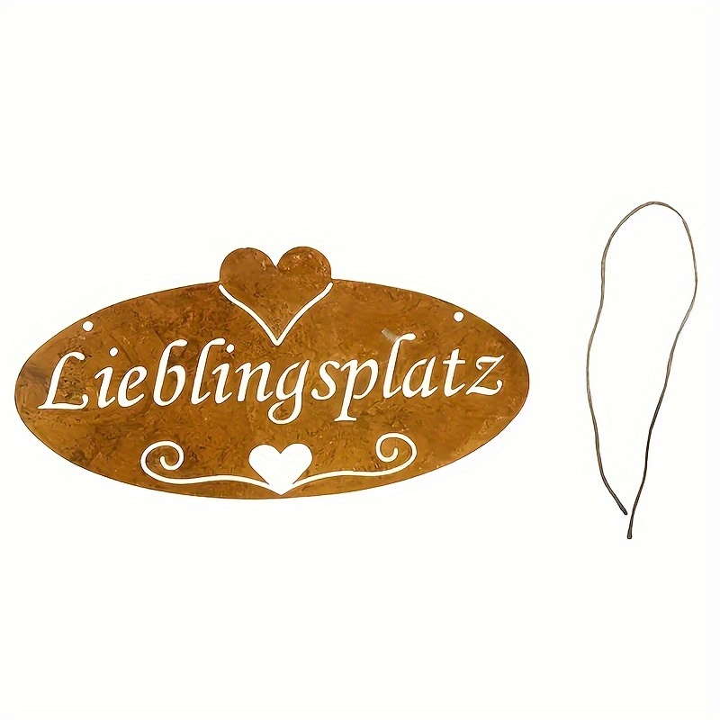 Image of 2d Flat - 【2d Flat】 2d Flat - [2d Flat] Gift, 2d Flat, Garden Sign, Hanging Garden Decor, Heart-shaped Garden Decorative Door Sign, Indoor Outdoor Decor Gift