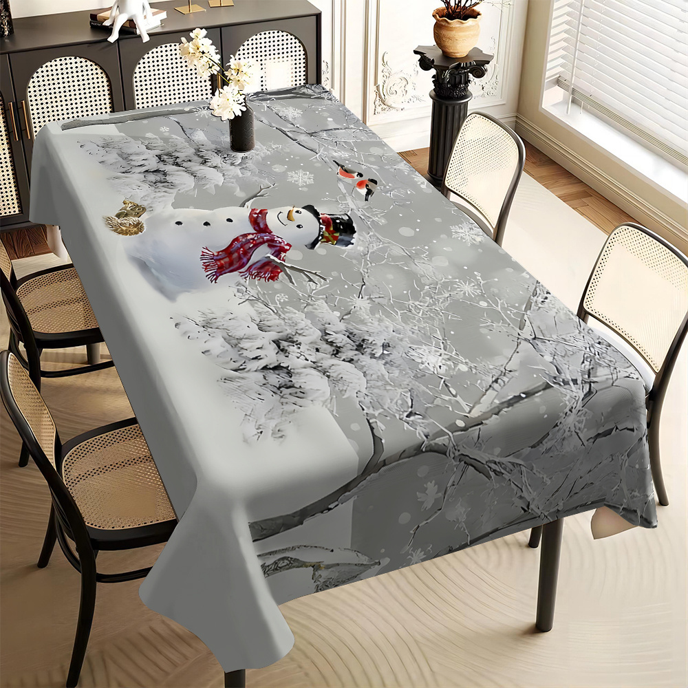 

1pc Tablecloth, Table Christmas , -, , Stain , - Kitchen Dining, Christmas , And Use