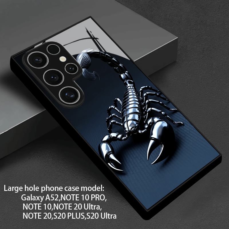 Trda ovitek za telefon: [2D ploščat] čRrno-srebrn škorpijonov ovitek za telefon, primeren za for Galaxy A56 A36 A55 A35 A06 A05 A14 A24 A34 A5