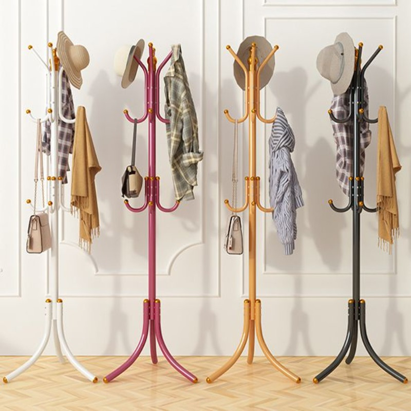 

Floor Standing Coat Rack - Metal, Paint-finished, Ideal For Bedroom Clothes & Living Room Storage