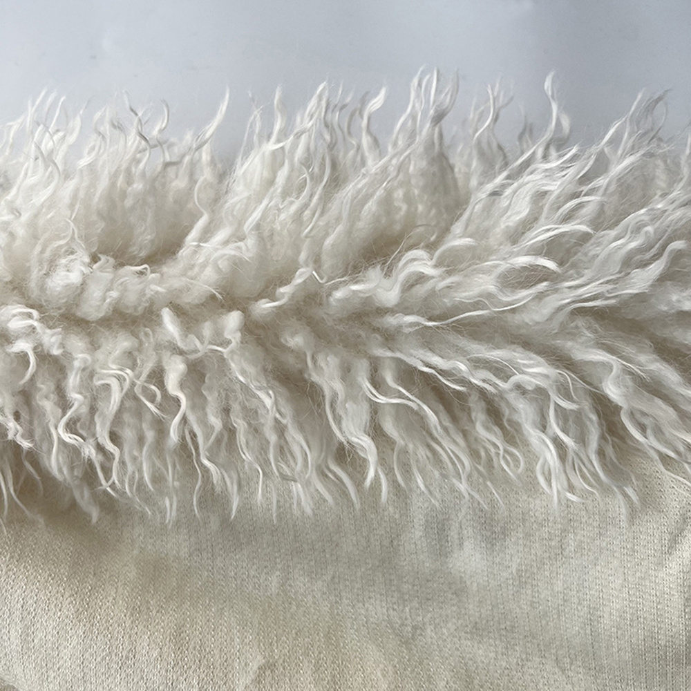 A4 Solid Color High Density Curly Artificial Plush Fabric Pillow Doll Sewing Fabric