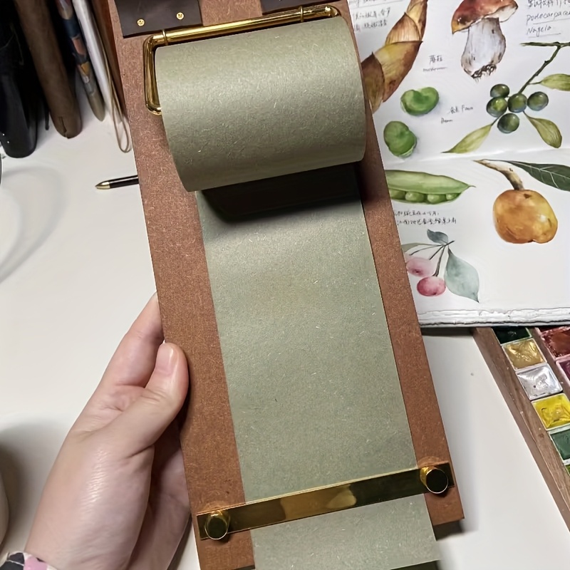 E-shop Ein künstlerisches Vintage-Rollnotizbuch, das nicht klebt und 11 Meter lang ist. Ideal für Notizen, Tagebücher, Aufgabenlisten und kreative