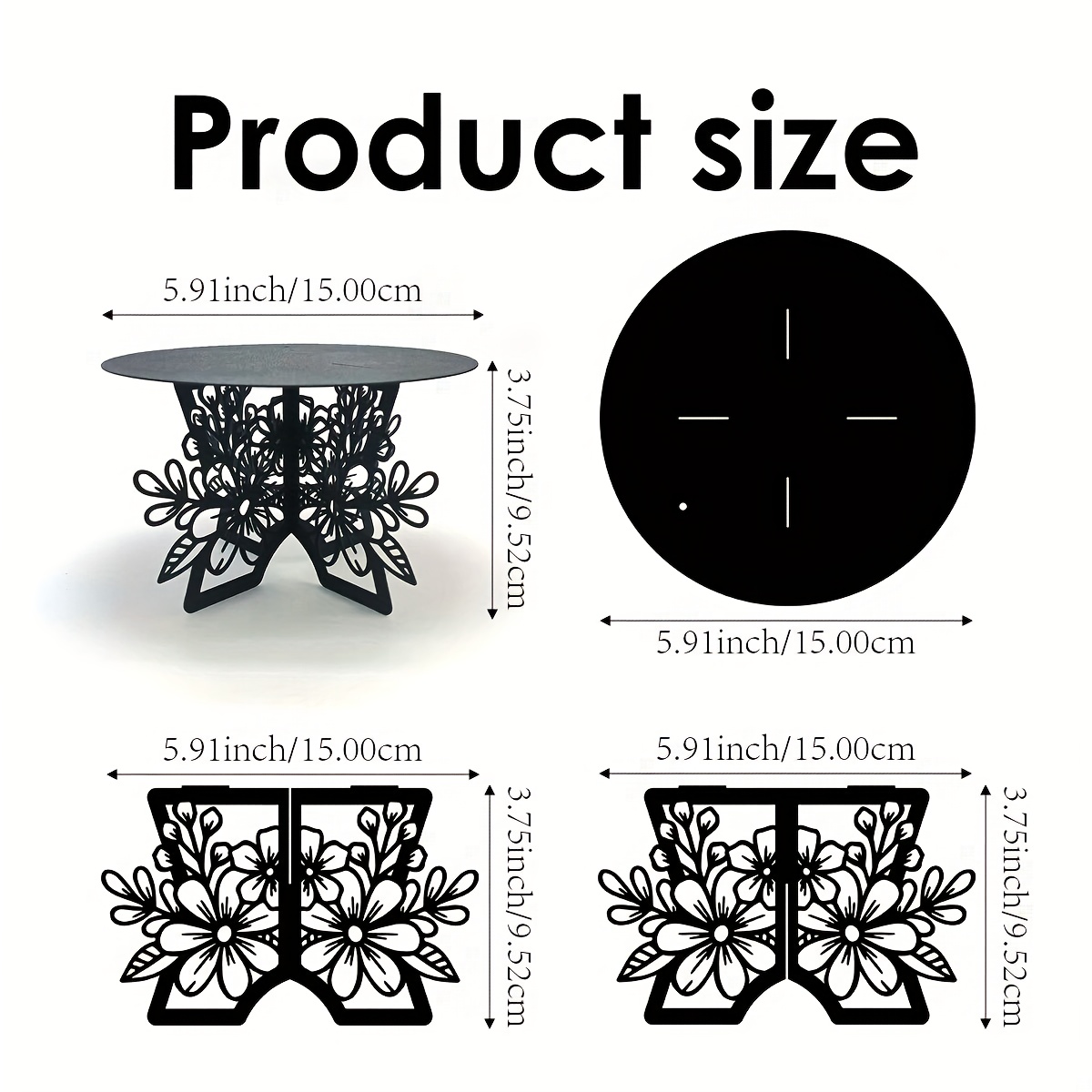 TEMU 1pc, Floral Acrylic Flower Pot Stand - Stylish Indoor/outdoor Plant Pot Holder, Plant Display Stand, Suitable For Garden And Home Decoration,
