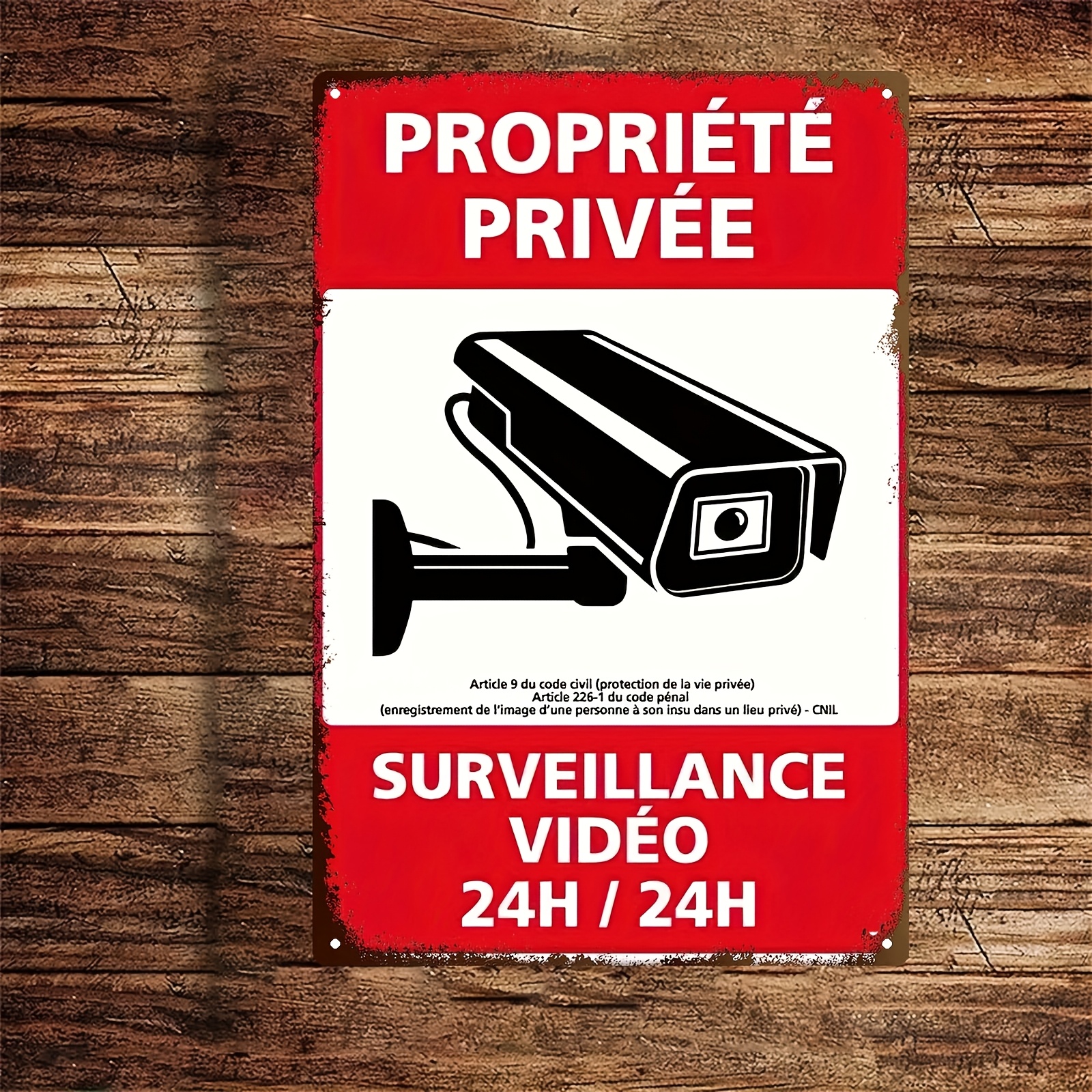 TEMU 2D Plat - Une Plaque Décorative, Panneau Vidéo de Surveillance en Bois 2D | 7.87*5.9 Pouces / 20*15 Cm, Œuvre d'Art Murale, Convient , et la