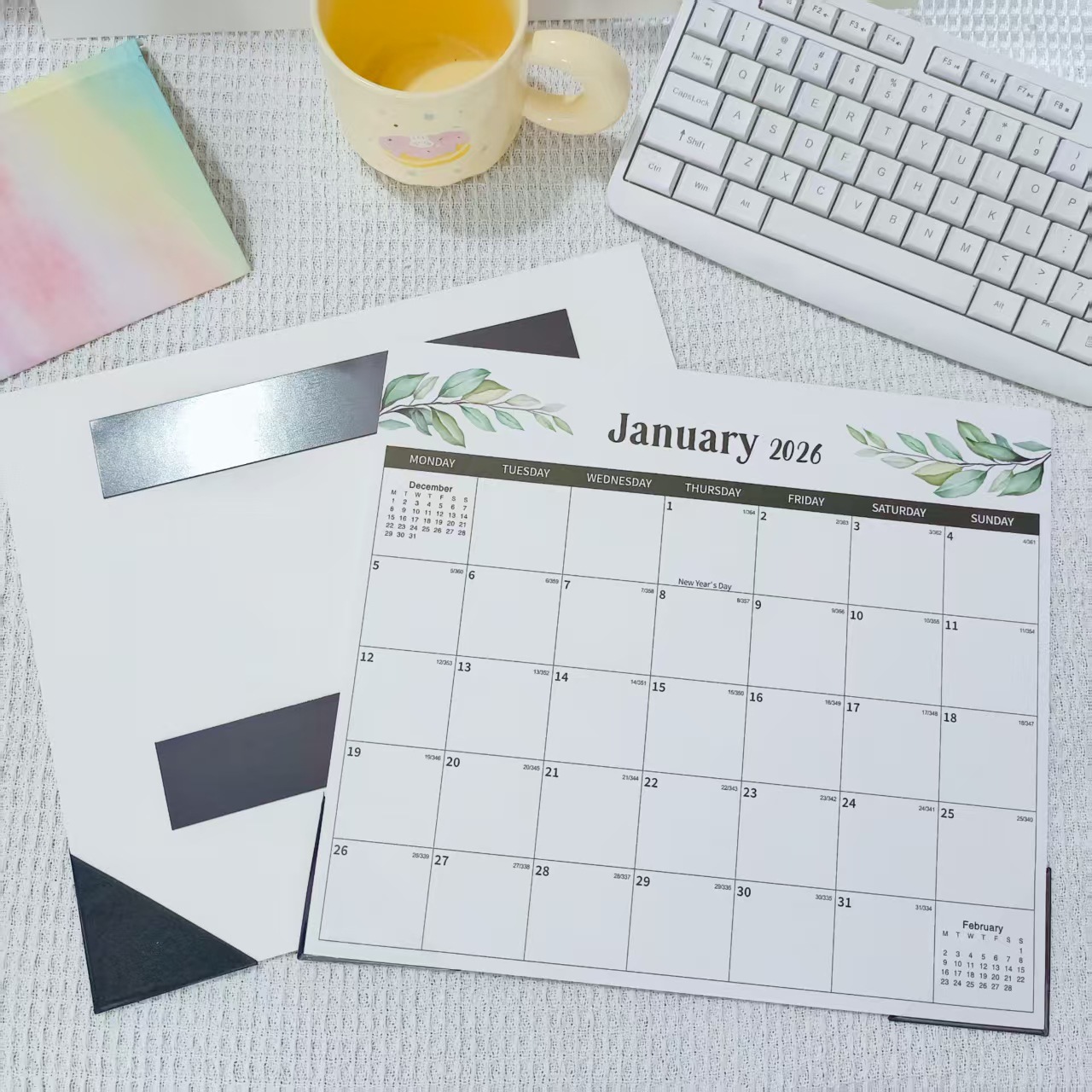Magnetic Calendar 2026-2027, 18 Monthly Calendar From Jan 2026 To Jun 2027, With Corner Guard, Julian Dates, Holiday, 33.02cm X 29., Refrigerator Calendars For Organizing& Scheduling