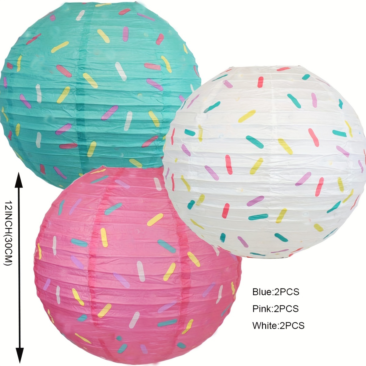 Temu – TEMU 6pcs 12inch Paper Ice Cream Donut Lanterns | Donut Party Hanging Paper Lanterns, Suitable For Weddings, Baby Showers, Birthdays, Christenings,