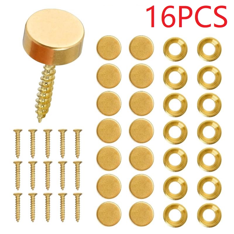 TEMU Set da 16 viti decorative con , punti da tappezziere autofilettanti con copriviti decorativi per mobili, ante di armadi, porte, finestre,