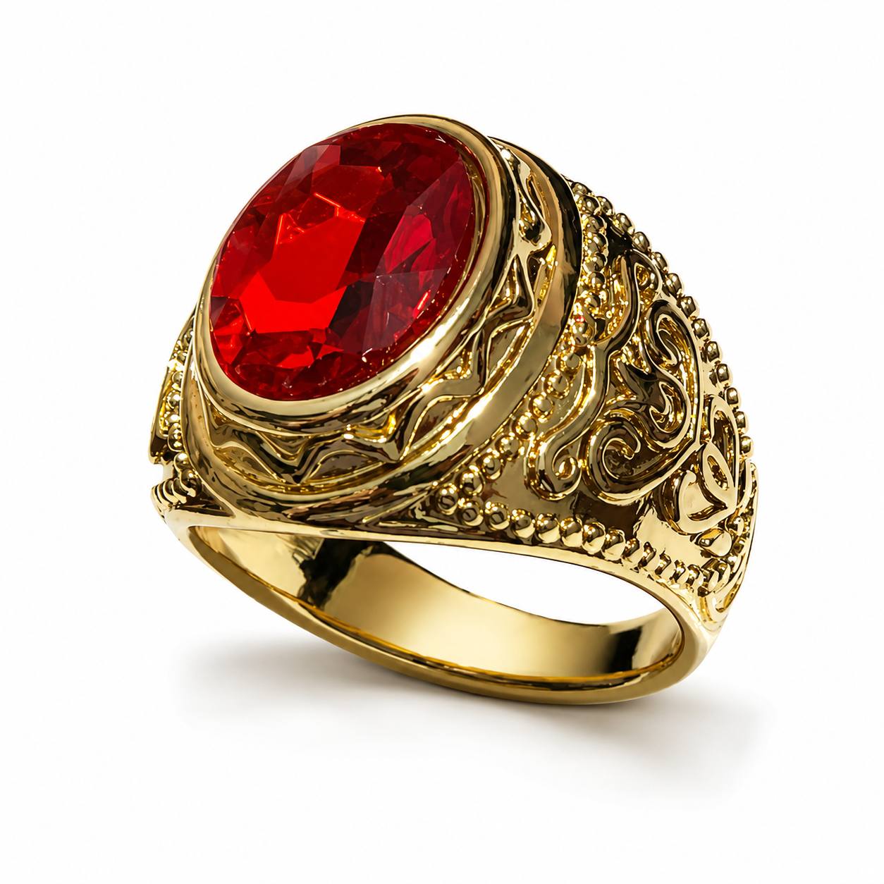 TEMU Bague pièce en 5A, taille ovale large avec bande large gravée de ornées, 6 couleurs disponibles, bague de couple unisexe inhabituelle pour homme