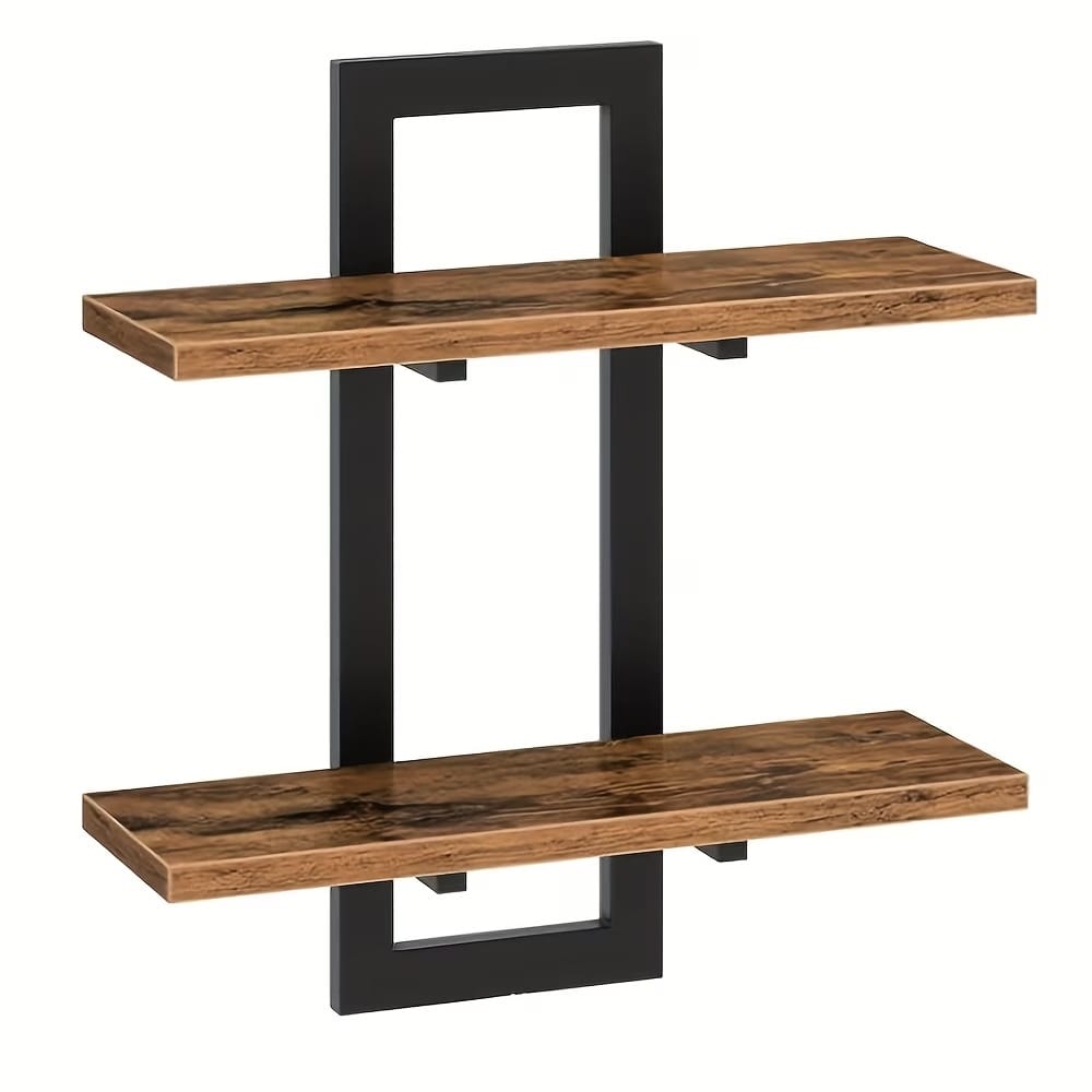 TEMU Wall-mounted Shelf, Floating Shelf, Double-layer Wall-mounted Storage Rack, Bathroom Hanging Shelf, Suitable For Bathroom/living